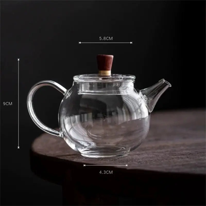Théière en Verre – Ronde et Petite, 200 ml