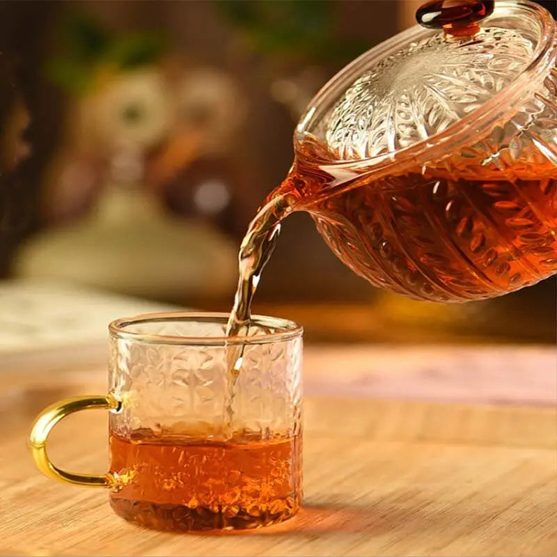 Théière en Verre à Motifs – Capacité 300–500 ml