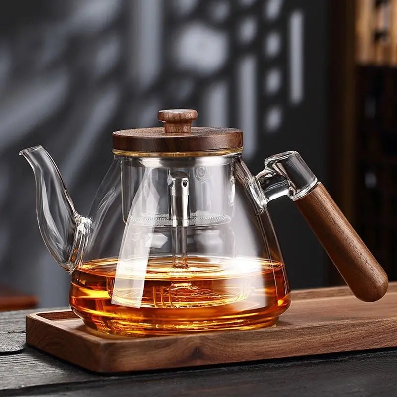 Théière Verre et Bois Premium – 900 ml